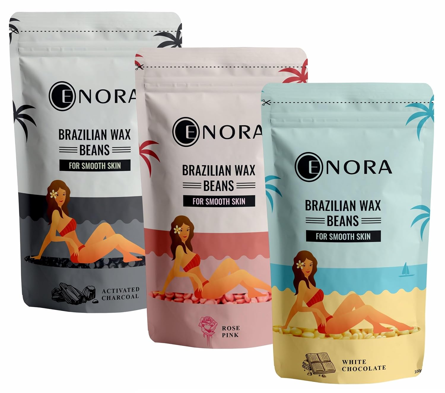 ENORA Hair Removal Brazilian Hard Wax Beans: White Chocolate, Rose Pink, Activated Charcoal (100 Gram Each) | Pack of 3 | ... - Review, Price and Buying Guide