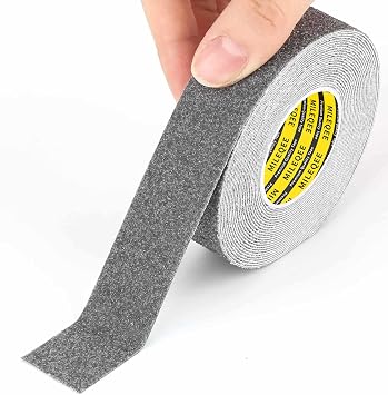 Anti Slip Tape, 1in x 16.4ft Non Skid Frosted Tape for Stairs,Hardwood Floor,Indoor and Outdoor Stair Steps Treads, Non Slip Traction Strip, Safety Walk Waterproof, Prevent Slipping,Grey
