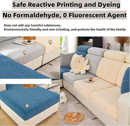 Miniatura 3 de Fundas de sofá mágicas, funda universal resistente al desgaste, elástica para fundas modulares (textura café claro, funda para diván)