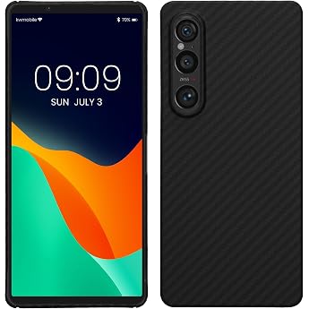 Kalibri Aramid Case for Sony Xperia 1 VI - Lightweight Mobile Phone Case Robust Protective Case in Matte Black Matte Textured Cover