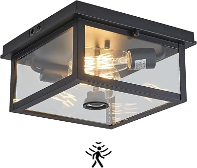 Curated visual reference: Fresh Look at C Cattleya 2 Light Motion Sensor Ceiling Light Fixture Outdoor