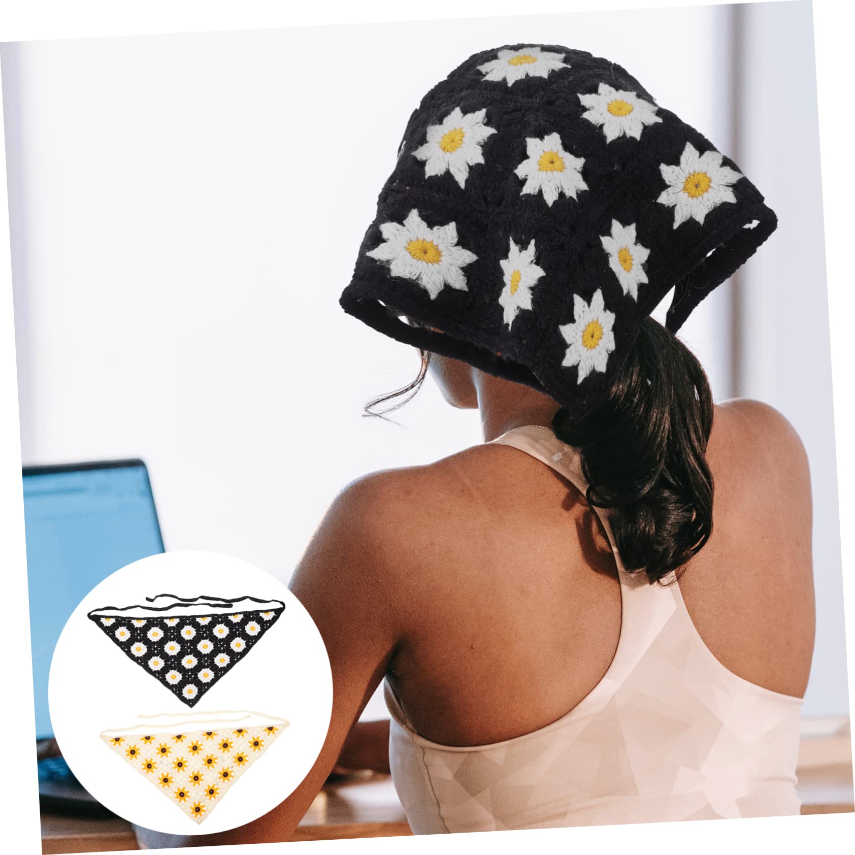 FOMIYES 4 Pz per fasce elastiche sciarpa di chiffon per le donne uncinetti uncinetto turbante per donna fasce per bandana da donna Piccolo e fresco cinghia Mancare