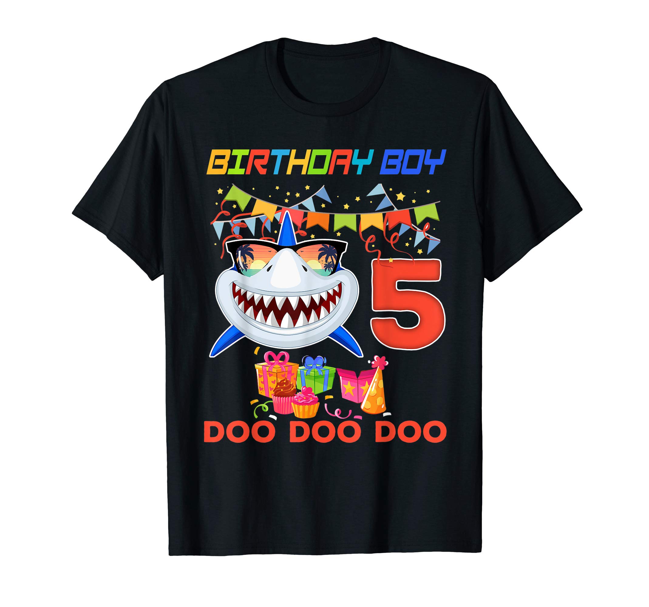 5th Birthday Boy Shark Shirt Years Old Party Gift Desertcart