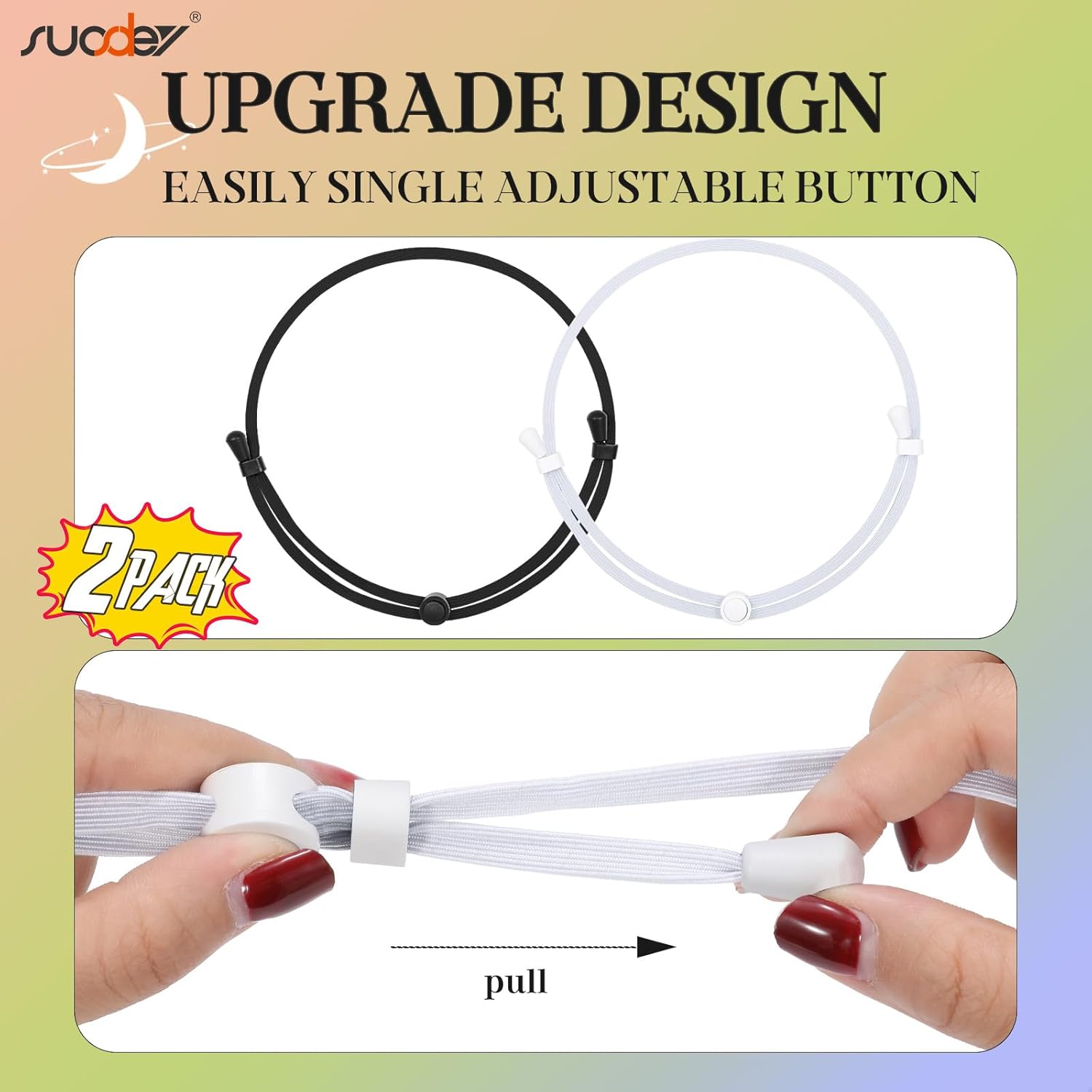 SUOSDEY 2pcs Crop Top Tuck Band Women Adjustable Crop Top Band Elastic Stretch Waist Belt for Tucking Shirt Sweater - Image 4