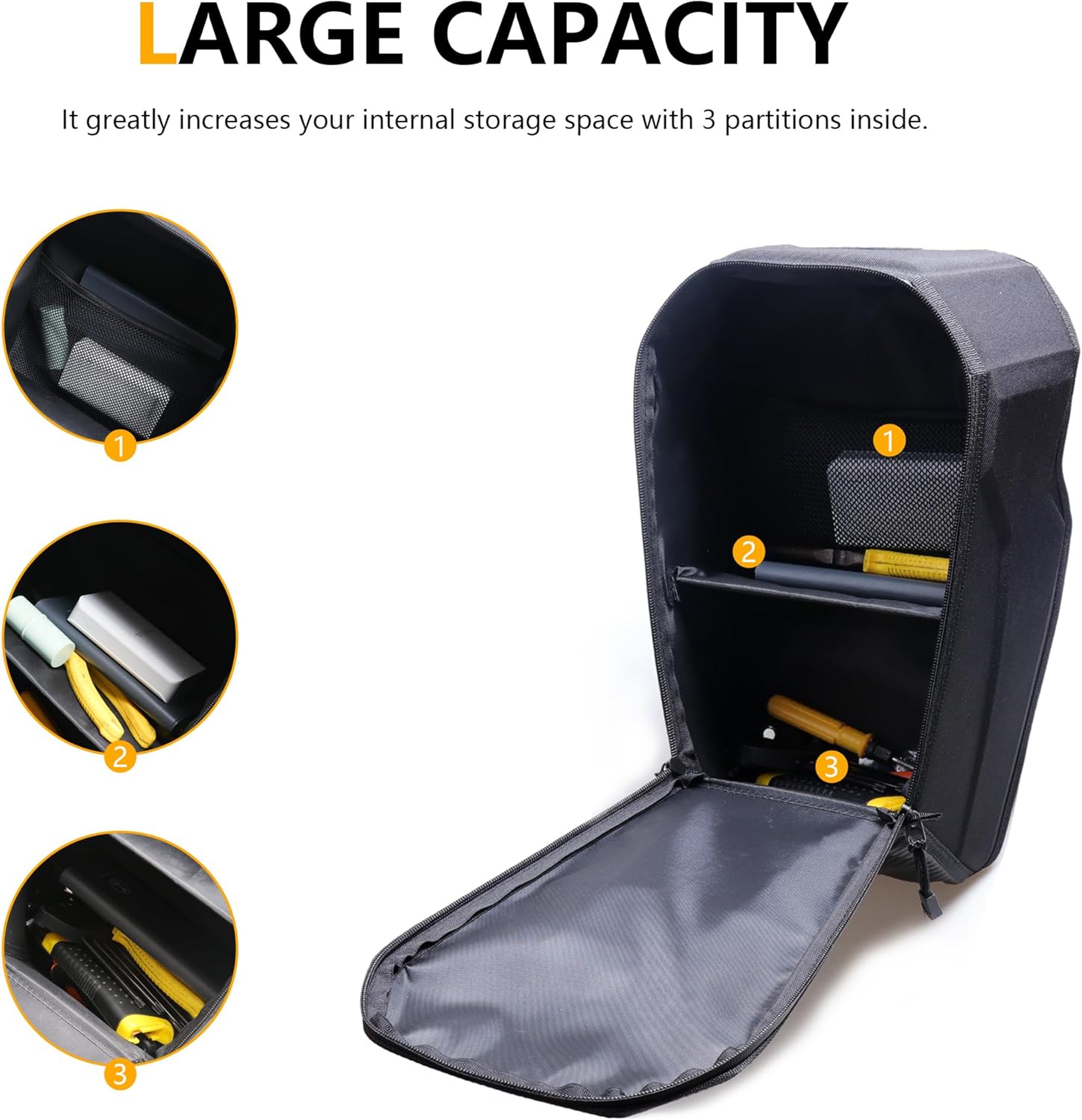 UTV Cab Pack Center Seat Storage Bag Compatible with Polaris RZR PRO XP 4 LE 2020 2021 2022 2023 2024 2025 Interior Accessories Tools Box Seat Center Shoulder Organizer Cargo Pocket, Carbon