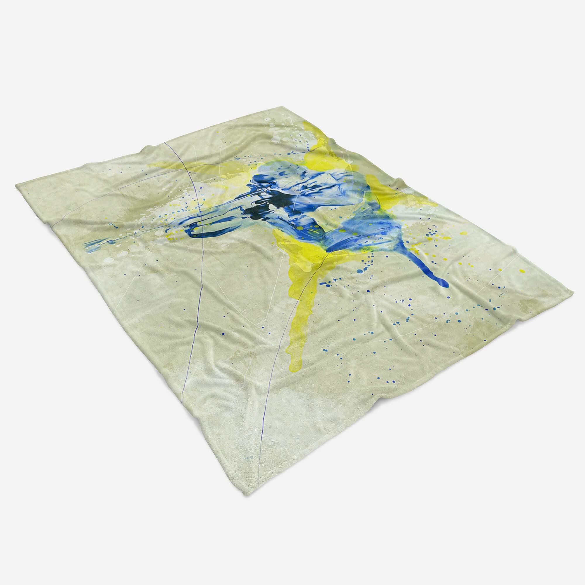 SplashArt Sport Handtuch Strandhandtuch Saunatuch Kuscheldecke Kunstvoll Biathlon I Sport Größe 180 x 130 cm (Tagesdecke - Sherpa Flies)