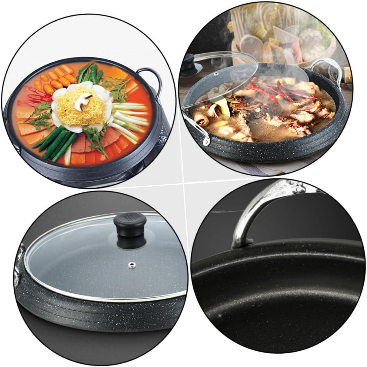 Non Stick Medical Round Baking Tray for Outdoor Korean Bbq and Home Use Versatile Roast Meat Pan with Smooth Stain Resistant Surface Grill Plate for Smokeless Grilling