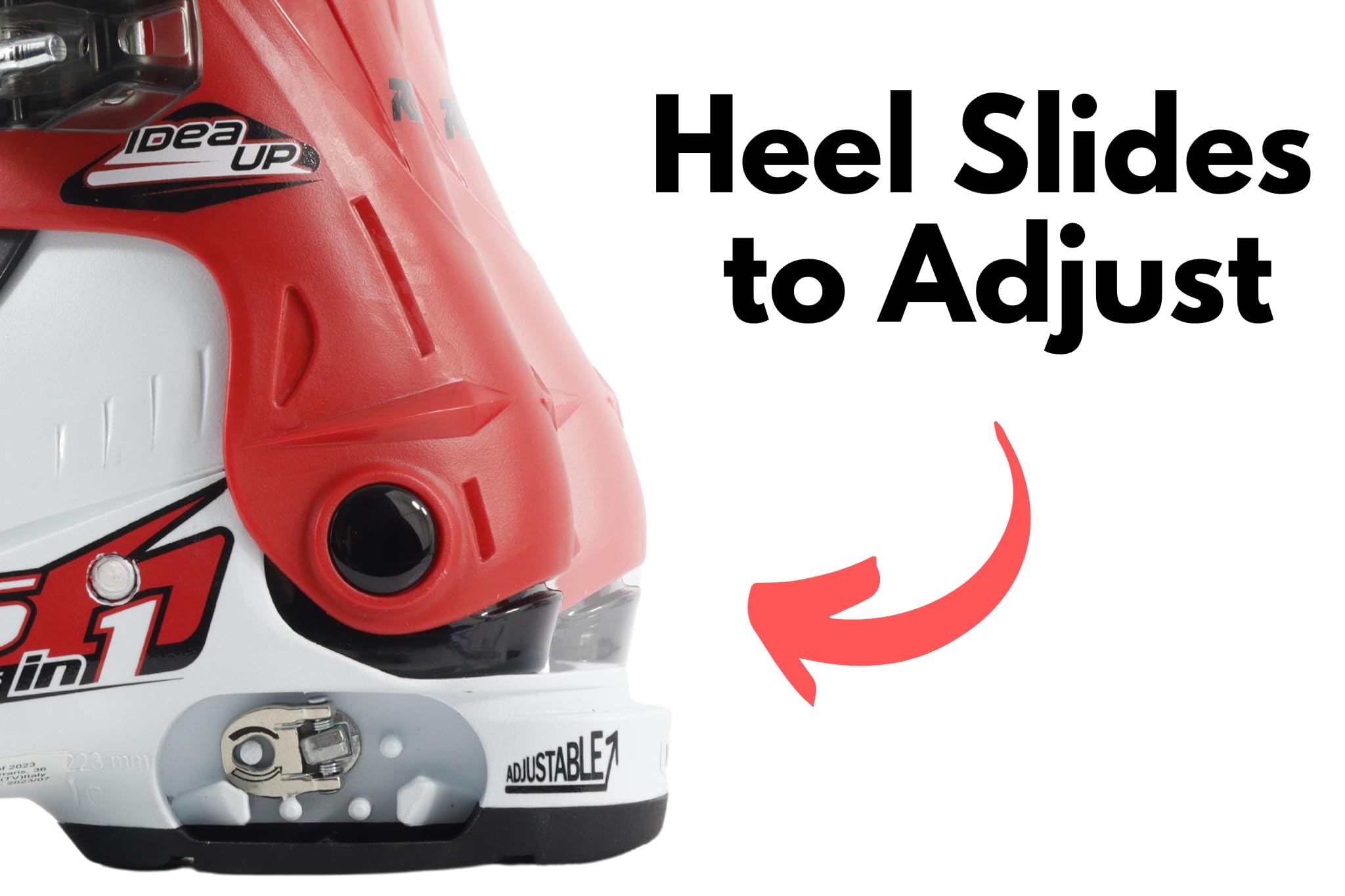 Amazon | Roces 16.0-18.5 IDEA Up Adjustable Ski Boots - White Red