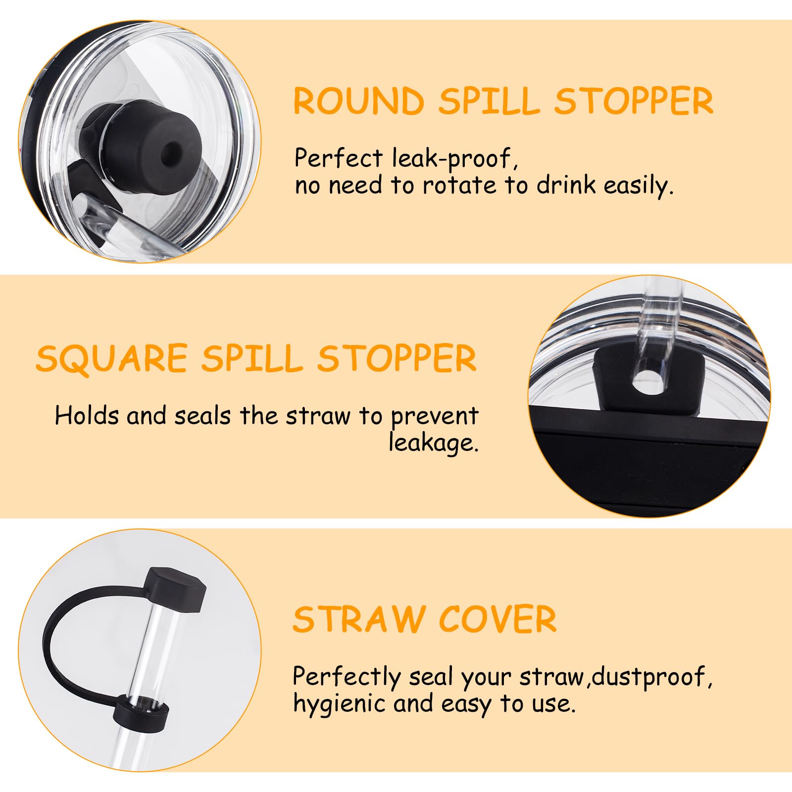Kit Accessoires Stanley Cup : Bouchons Silicone, Couvercles Paille, Coque - Rose Et Pratique !