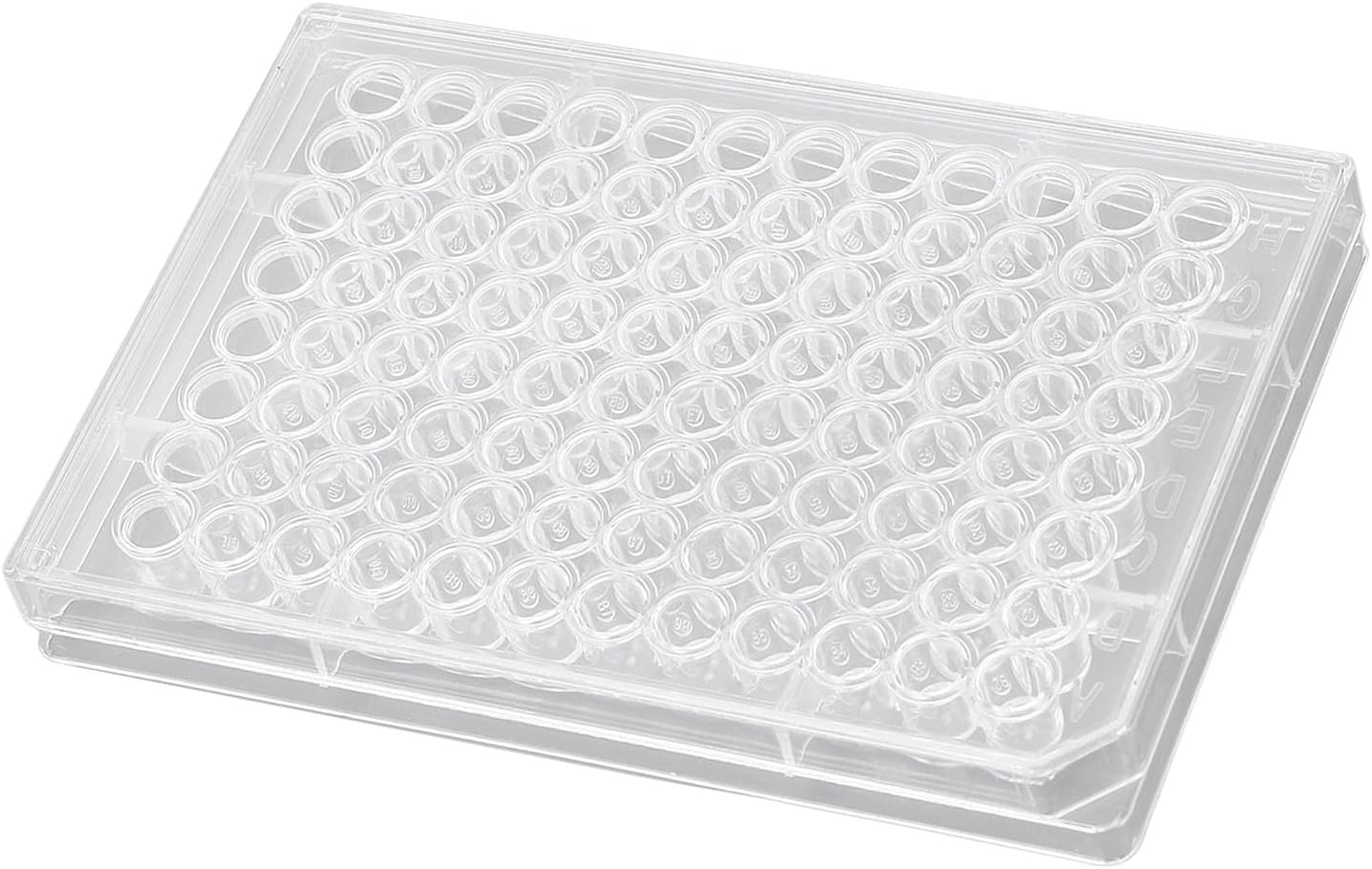 10pcs Tissue Culture Plate 96 Well Clear Polystyrene Cell Growth Culture Plate with Plastic Lid for Laboratory Biological Room (U Shaped Bottom)