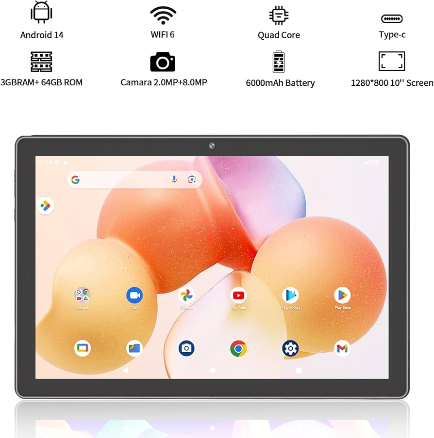【新品未開封】PRITOM タブレット 10インチ　Android14 Amazon.com : PRITOM All-New Tablet with Case,10 inch Tablet