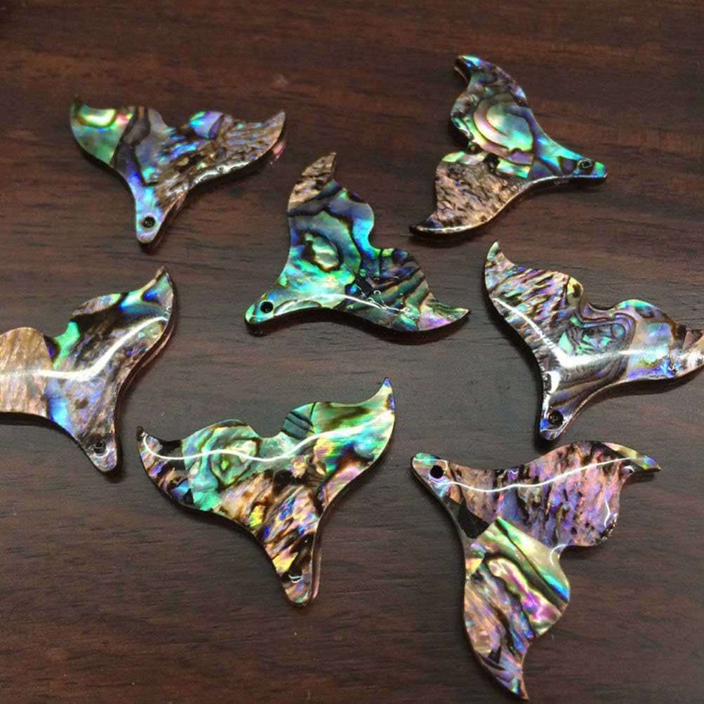 SUPVOX Abalone Shell Pendant Mermaid Tail Necklace Accessories Diy Craft Charms for Women Girls Jewelry Decoration 0.98X0.78In - Image 2