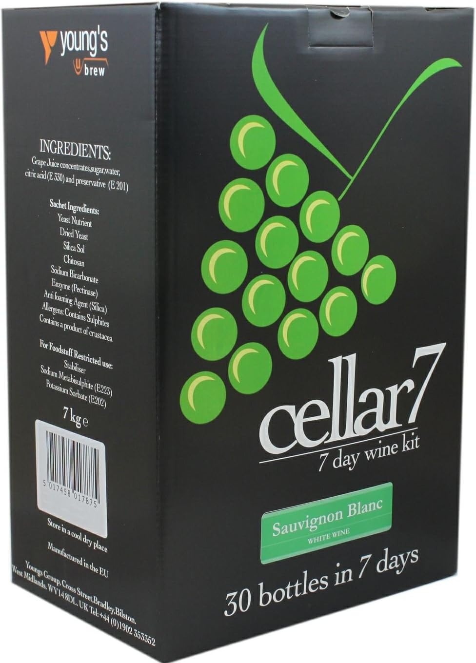 Cellar 7 Sauvignon Blanc 7kg Wine Kit 30 Bottles in 7 Days Homebrew Red