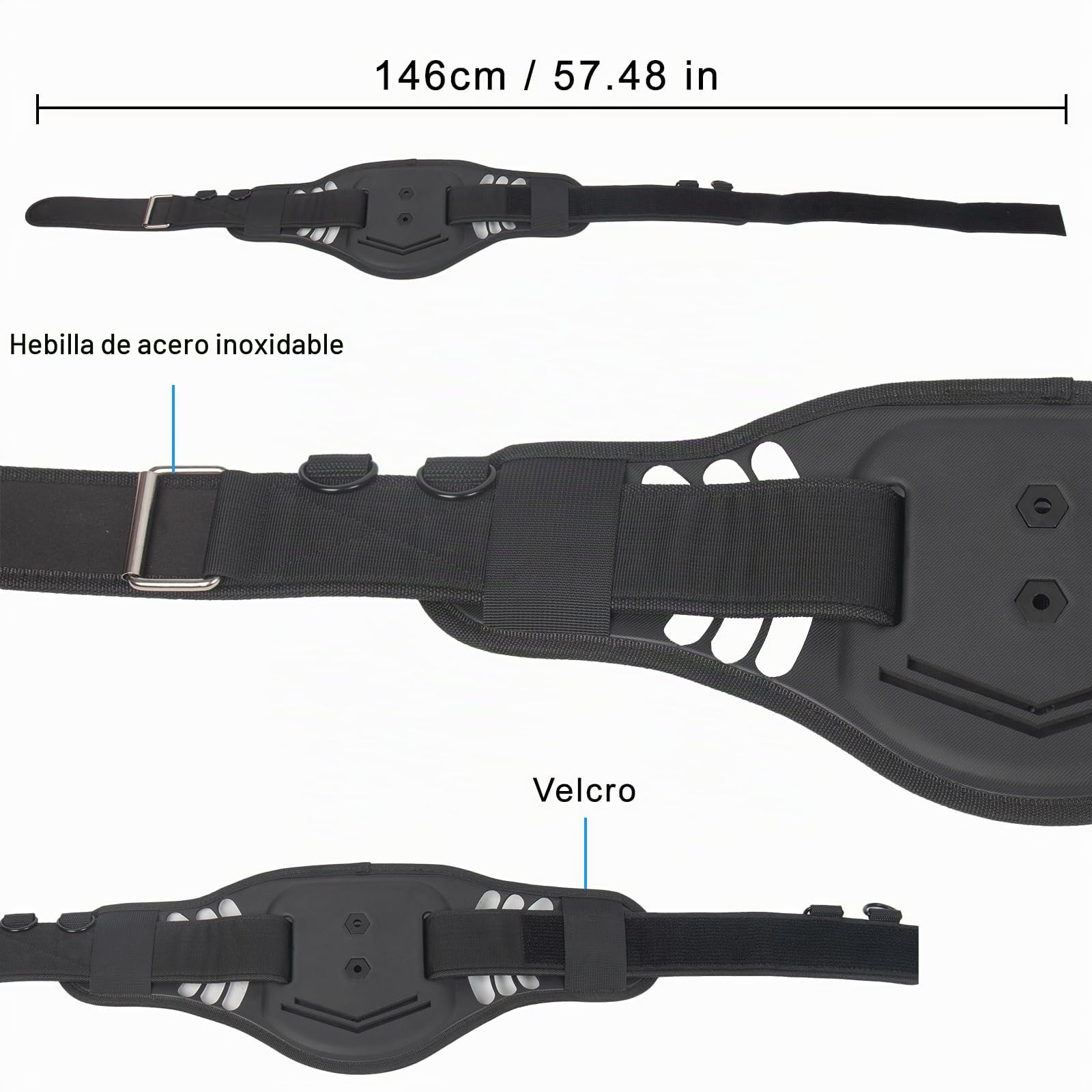 cinturón para cámara + palo selfie de 90 cm + cinturón para caña de pescar para GoPro para Insta360 para DJI para Fusion Action/Cámara Panorámica, soporte para cinturón, soporte para la