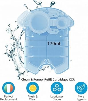 300ml Razor Cleaning Liquid. 170ml Clean & Renew Refill Cartridges CCR Compatible With Braun Electric Shaver(Pack Of 2)