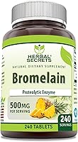 Vista 1 de Herbal Secrets Bromelain Supplement 500 Mg Tablets Supplement Non-GMO Gluten Free Made in USA (240 Count)