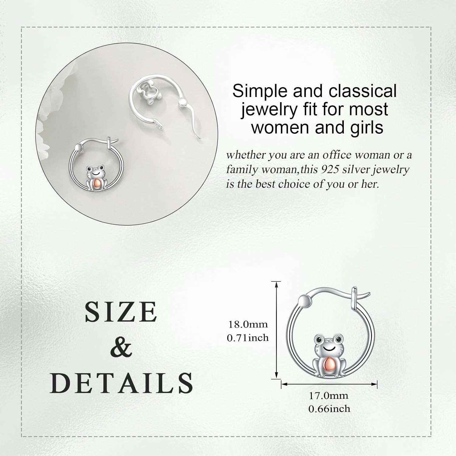 Animal Earrings 925 Sterling Silver Cute Animal Hoop Earrings Jewelry Gifts for Women