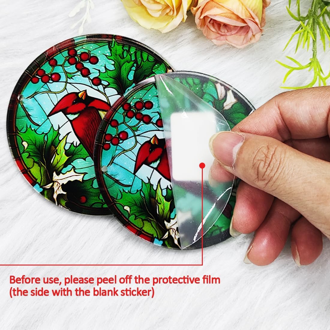 Cardinal Christmas Ornaments 2025, Red Bird Ornaments for Christmas Tree, Acrylic Cardinal Ornament - Cardinals Decor, Red Cardinals Christmas Tree Decorations - Cardinal Gifts for Women - Image 6