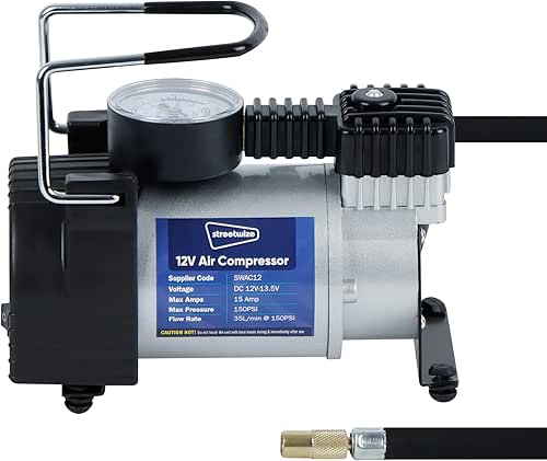 Streetwize - Metal Tornado Air Compressor - 12V - 150PSI