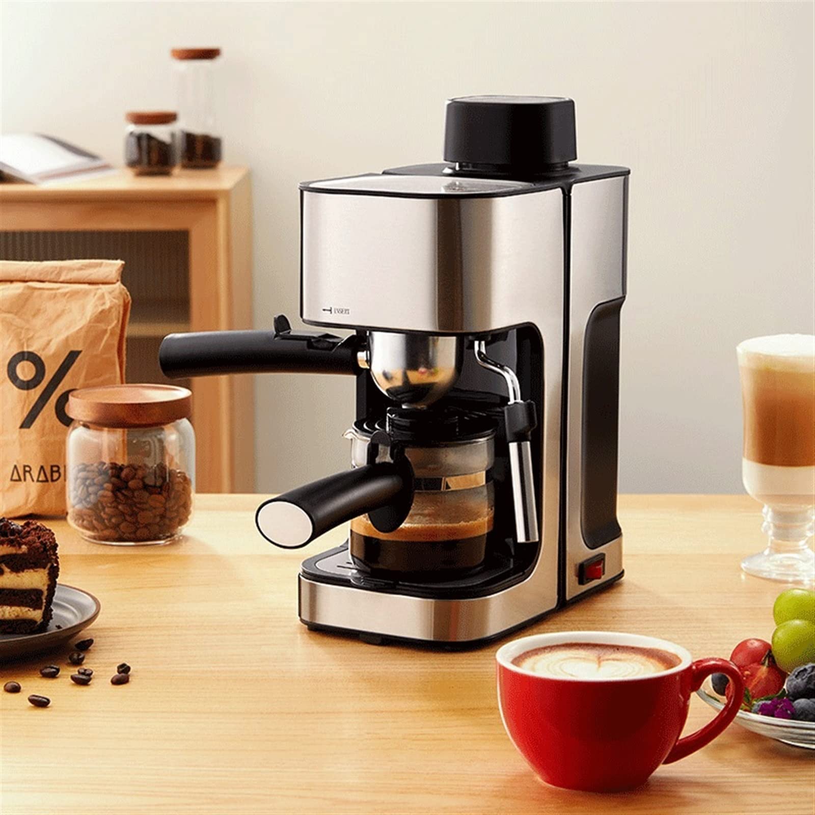 Ekspres Do Kawy Espresso, Ekspres Do Kawy, Ekspres Do Kawy, Ekspres Do Cappuccino, Szybko Nagrzewający Się, Z Dyszą Do Spieniania Mleka, Do Espresso, Latte Macchiat