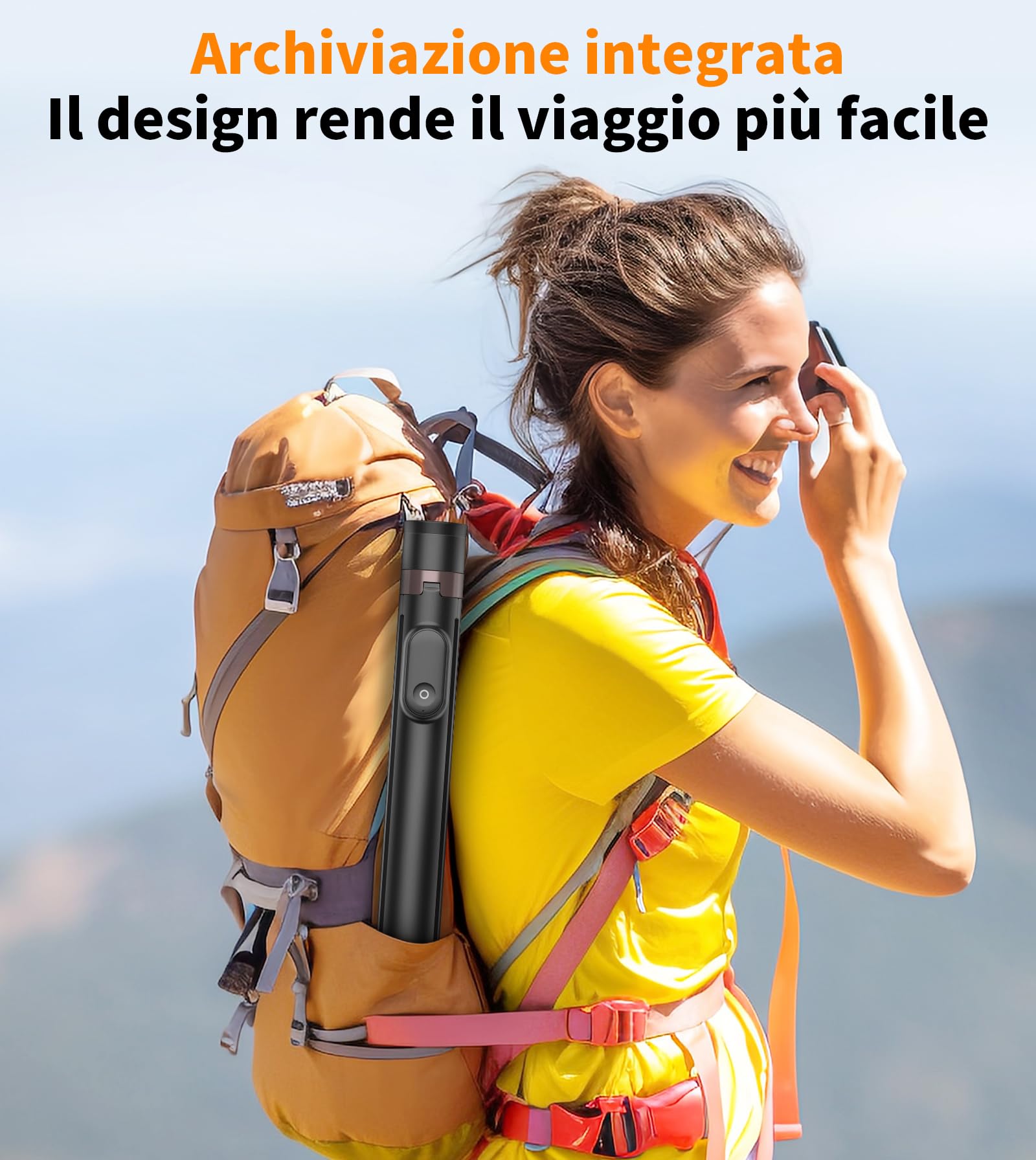 TONEOF 168cm Automatica Treppiede Bastone Selfie, Treppiedi Cellulare con Telecomando Magnetico Ricaricabile, Supporto Cellulare Girevole 360°, Treppiede Smartphone per iPhone/Android-Nero