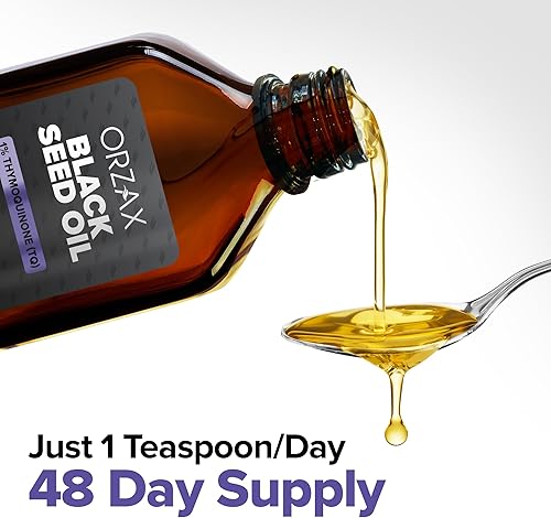 Miniatura 6 de ORZAX Aceite de semilla negra líquida (8 onzas líquidas), prensado en frío, 100% puro, vegano, sin gluten, sin OMG, 5000 mg de aceite de comino
