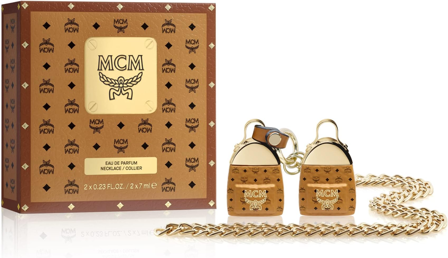 MCM Eau de Parfum Necklace Gift Set - 2 x Deluxe Spray 0.23 Fl. Oz. and Necklace