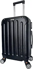 MALA DE BORDO PEQUENA PARA VIAGEM EM ABS BEZZTER CADEADO INTEGRADO RODAS GIRO 360º PRETA