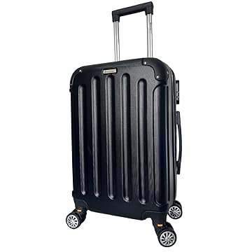 MALA DE BORDO PEQUENA PARA VIAGEM EM ABS BEZZTER CADEADO INTEGRADO RODAS GIRO 360º PRETA