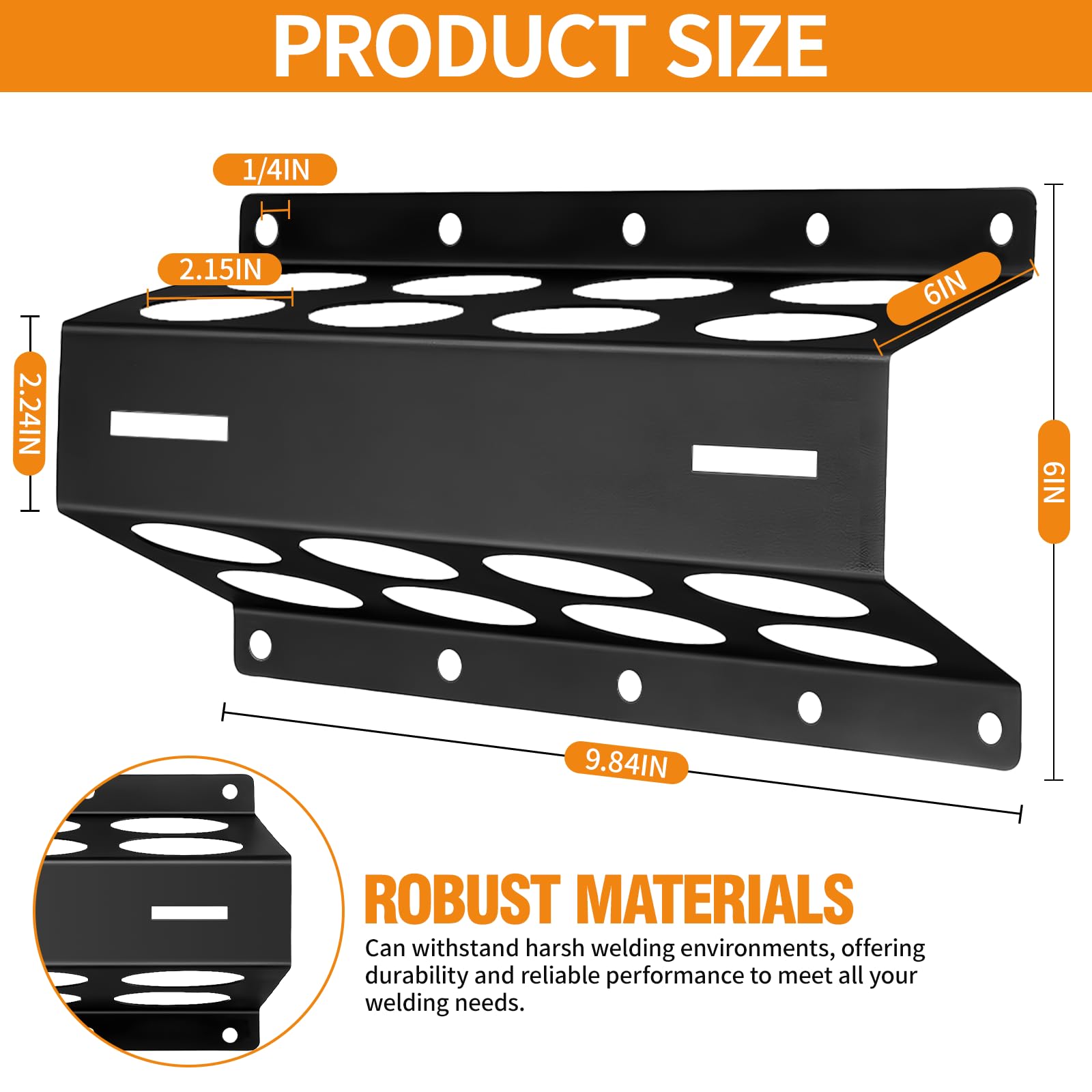 Tig Rod Storage Rack Welding Table Accessory Rack 8-Slot TIG Welding Rod Holder Rack - Wall ...