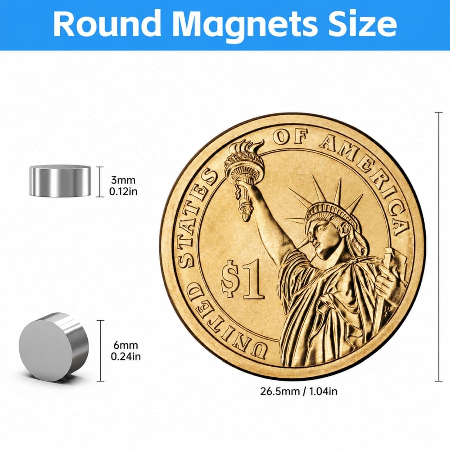 320Pcs Small Neodymium Magnets, 6×3mm Mini Round Rare Earth Disc Magnets — Amazon image 2