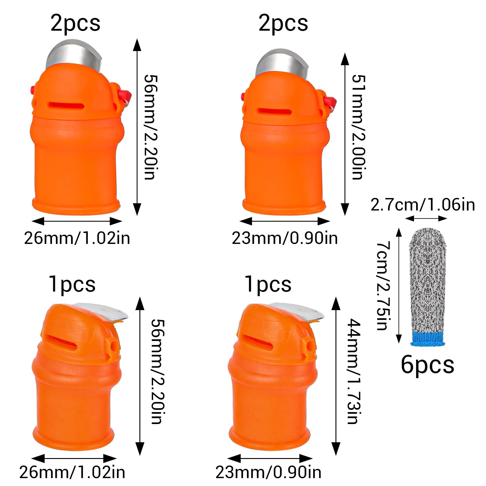 Wanmu 12 Pcs Gardening Thumb Knife, Silicone Gardening Finger Sleeve Finger Knife-Plants Picking Trim Hand Tools, Orange Thumb Cutter Harvesting Tool for Picking Plant Vegetable Fruit