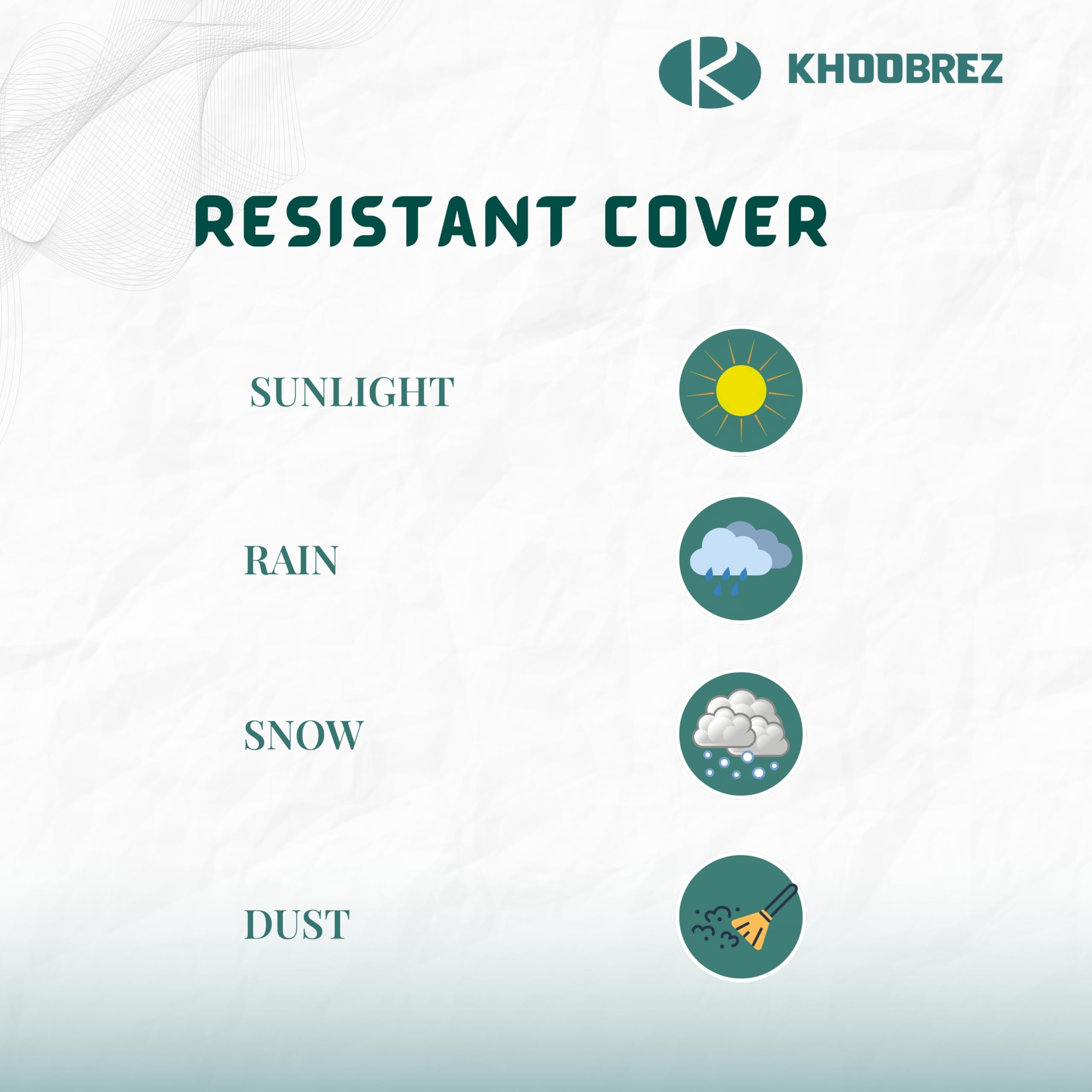 KHOOBREZ Indoor Outdoor Dust Waterproof Wheelchair Cover WCC(Black) 1