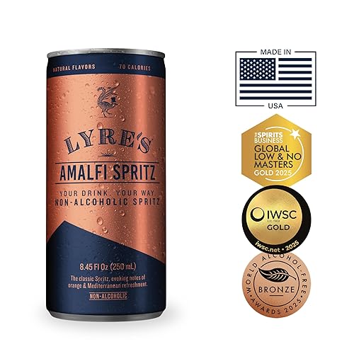 Miniatura 2 de Lyre’s Set de 4 Amalfi Spritz, Mofeta Sin Alcohol Espumante Lista para Beber, Aperitivo Italiano Premiado de Cero Proof y Prosecco Sin Alcohol, 70
