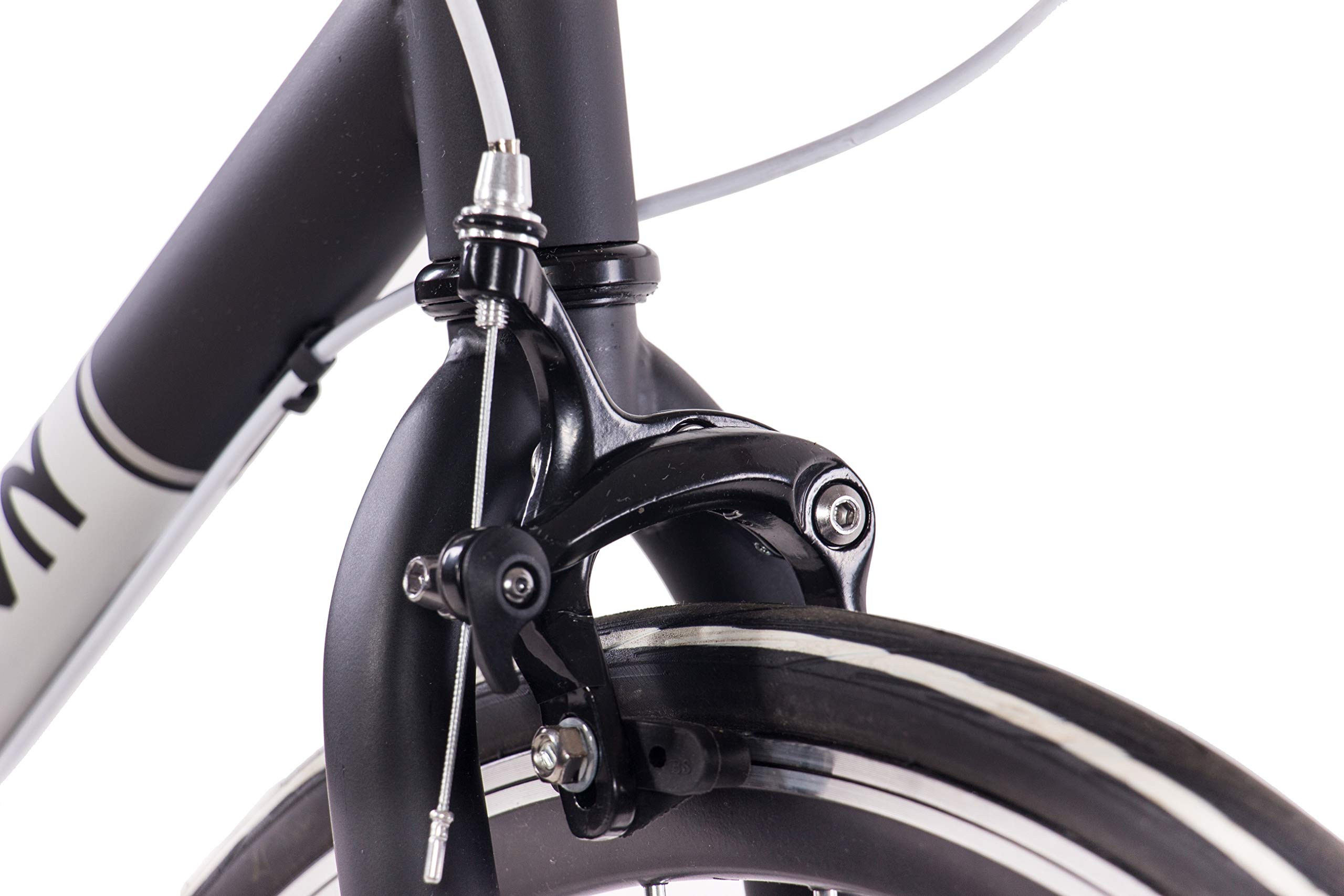 CHRISSON 28 Zoll Retro Rennrad Vintage Bike - Vintage Road N7 schwarz 59 cm mit 7 Gang Nexus Nabenschaltung, Urban Old School Fahrrad für Damen und Herren