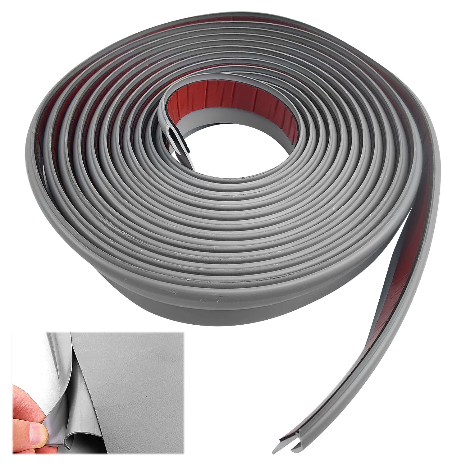Profil De Transition Adhésif Pour Sol PVC - 3m X 3,5cm Gris - Neuf
