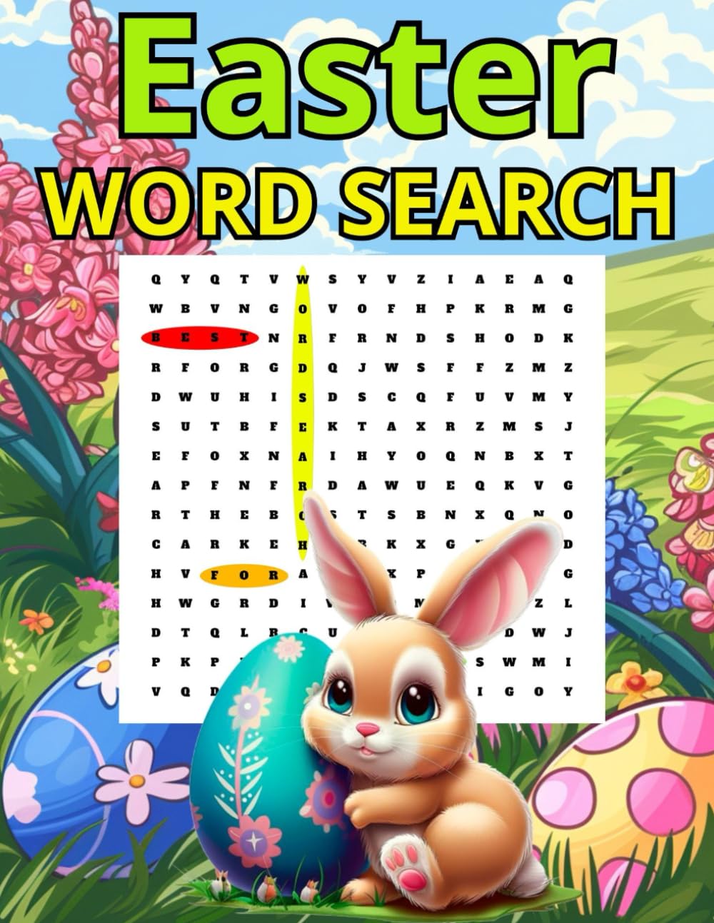 Easter Word Search Large Print: Easter Word Find Puzzle Book With Solutions - Perfect for Adults, Teens, Kids, and Easter Basket Stuffers