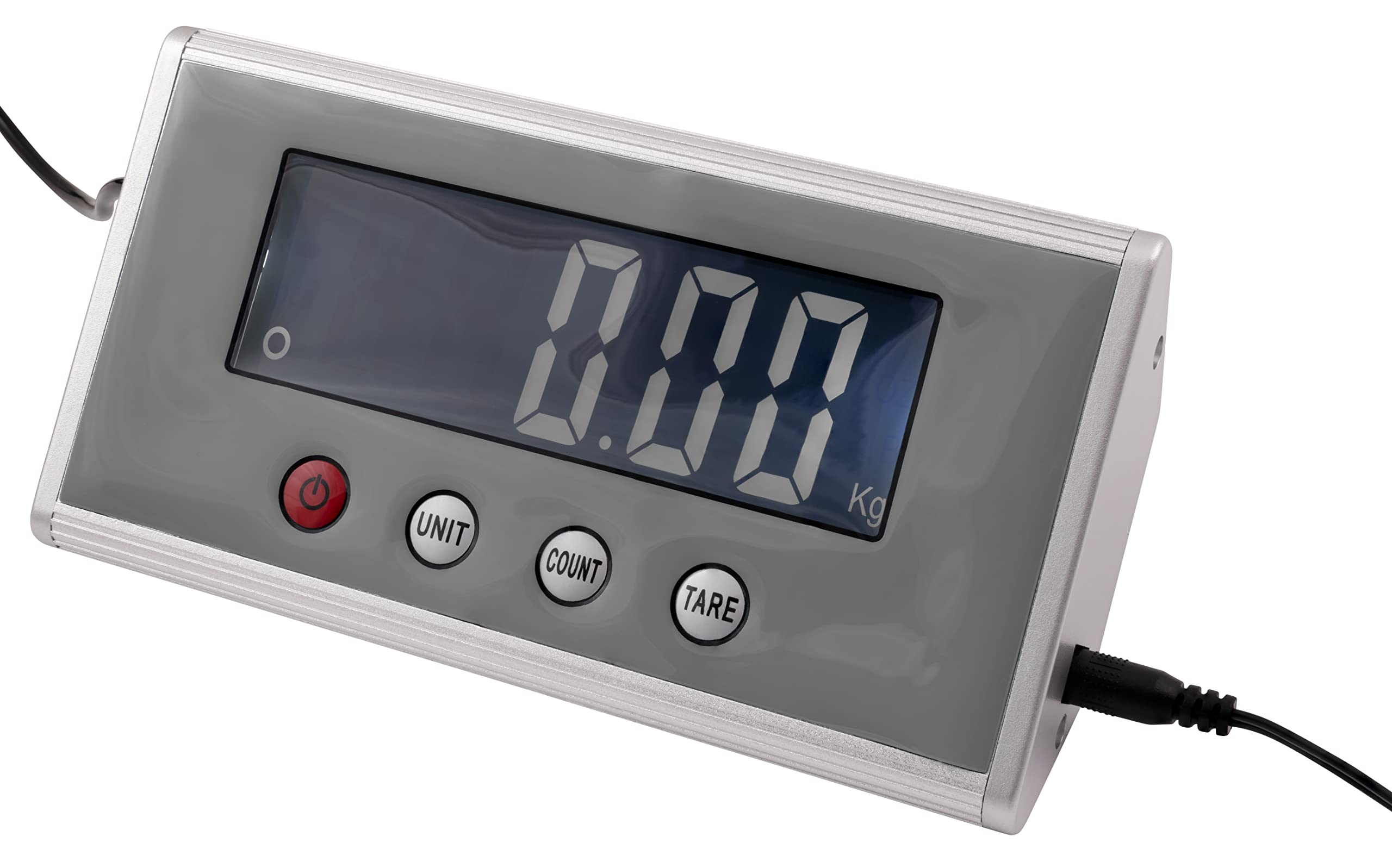 MC POWER digitale Paketwaage Warenpost Versandwaage | PW-200 | Plattformwaage Messbereich 200g-200kg, Wiegefläche aus Edelstahl (27x27cm) separates Display, für Netz- und Batteriebetrieb