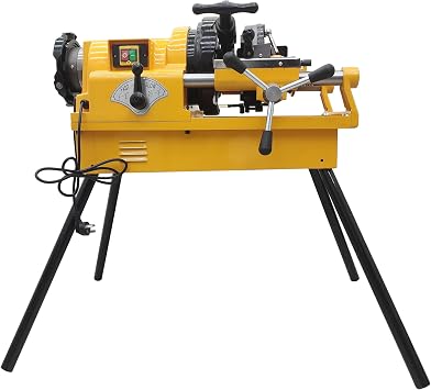 Pipe Threader Machine Electric Threading Cutter 220V Power Pipe Threader Machine 1/2" - 3" Electric Pipe Cutting Threader 3.7 Chuck Capacity Industrial-quality Threading Cutting Machine
