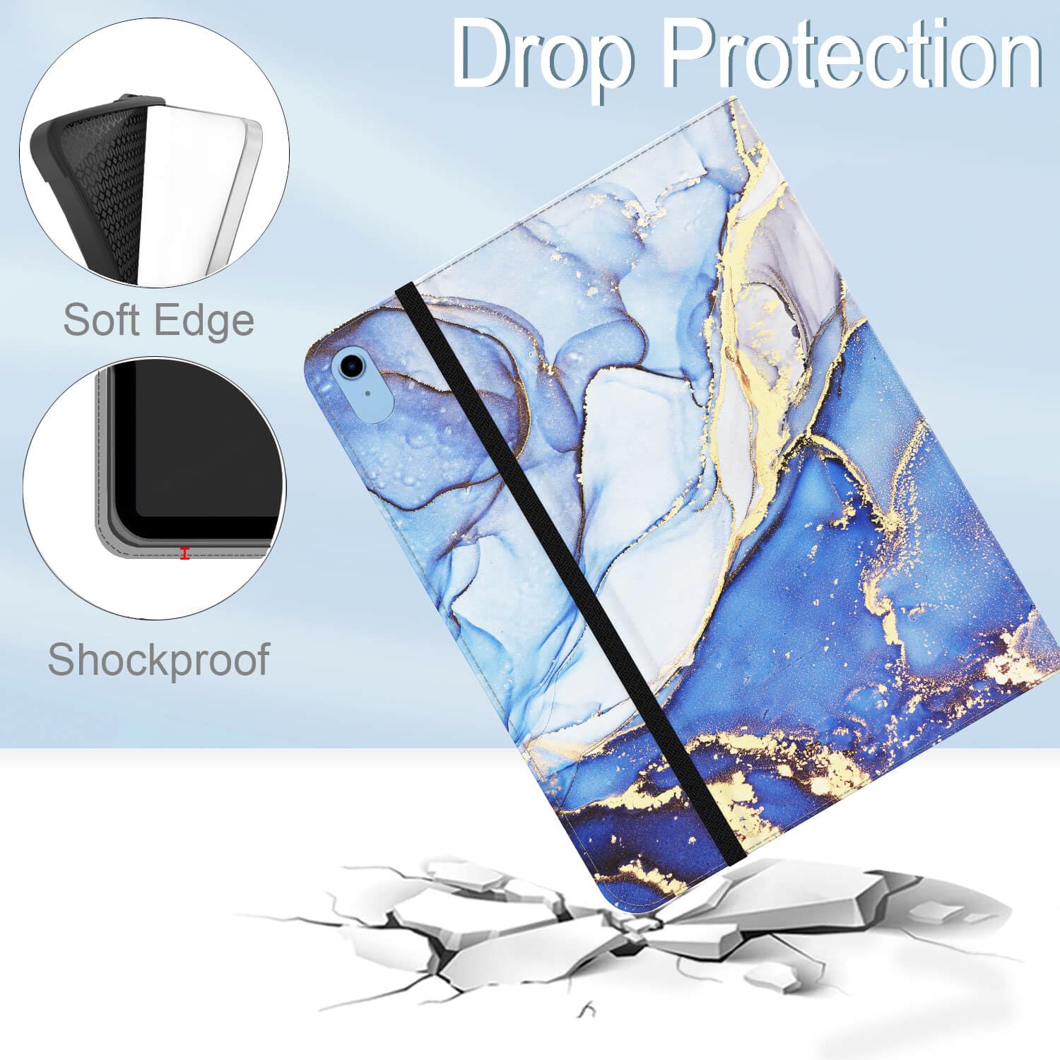 Custodia per iPad (2025) / 10,9 (2022) Supporto pieghevole a