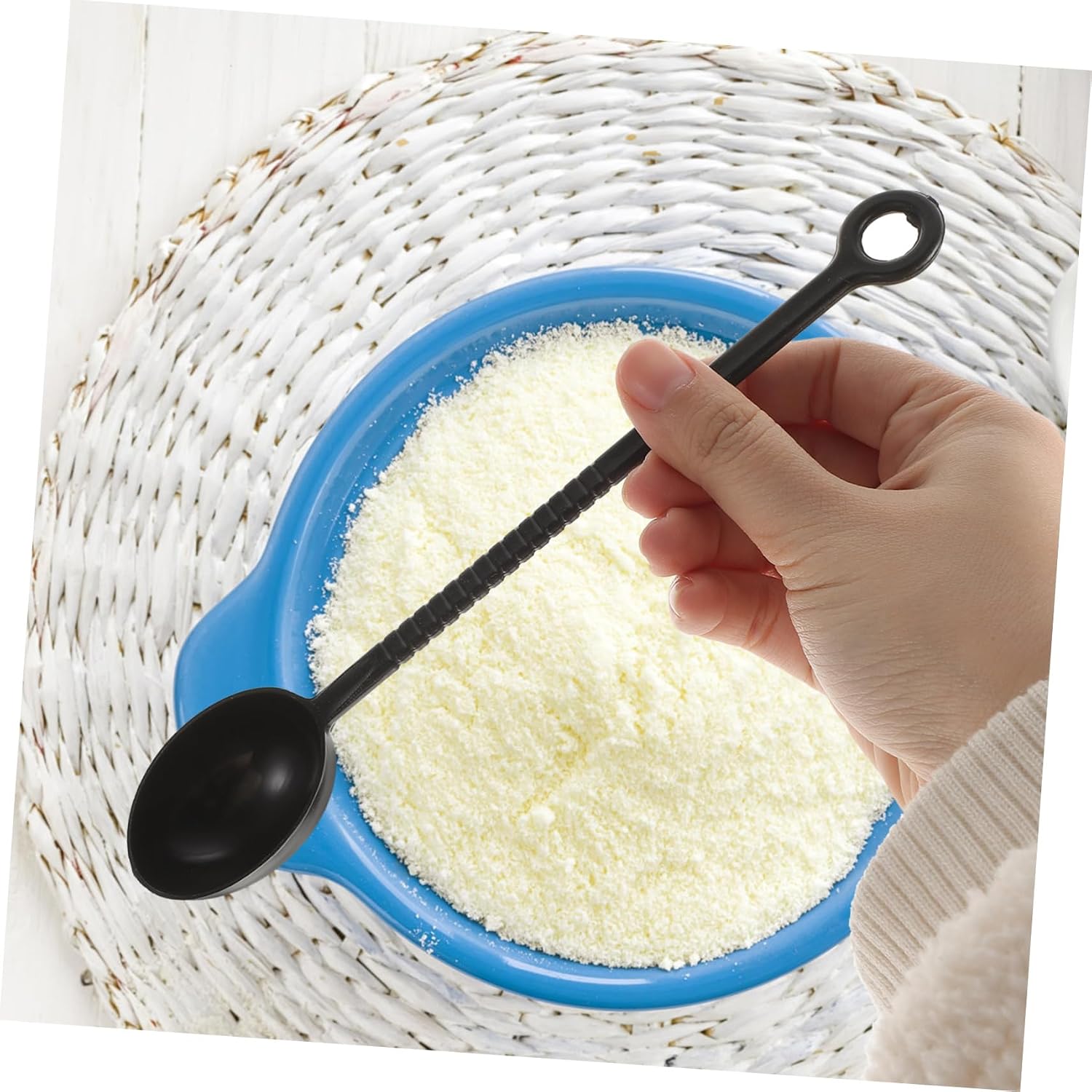 50pcs Plastic Coffee Scoop Measuring Spoon Long Handle for Home Cafe Shop