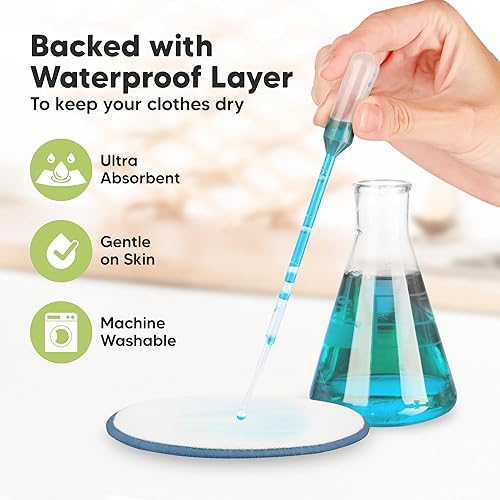 Vista 150 de Almohadillas de lactancia de viscosa de bambú orgánico, 14 almohadillas lavables para lactancia materna, bolsa de lavado, reutilizables