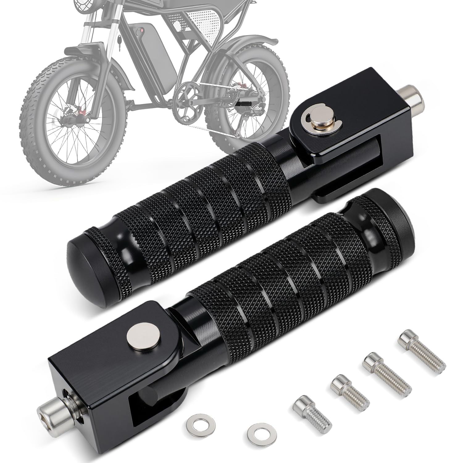 E-Bike Beifahrerfußrasten Ebike Hintere Fußrasten CNC für Ridstar Q20 E-Bike