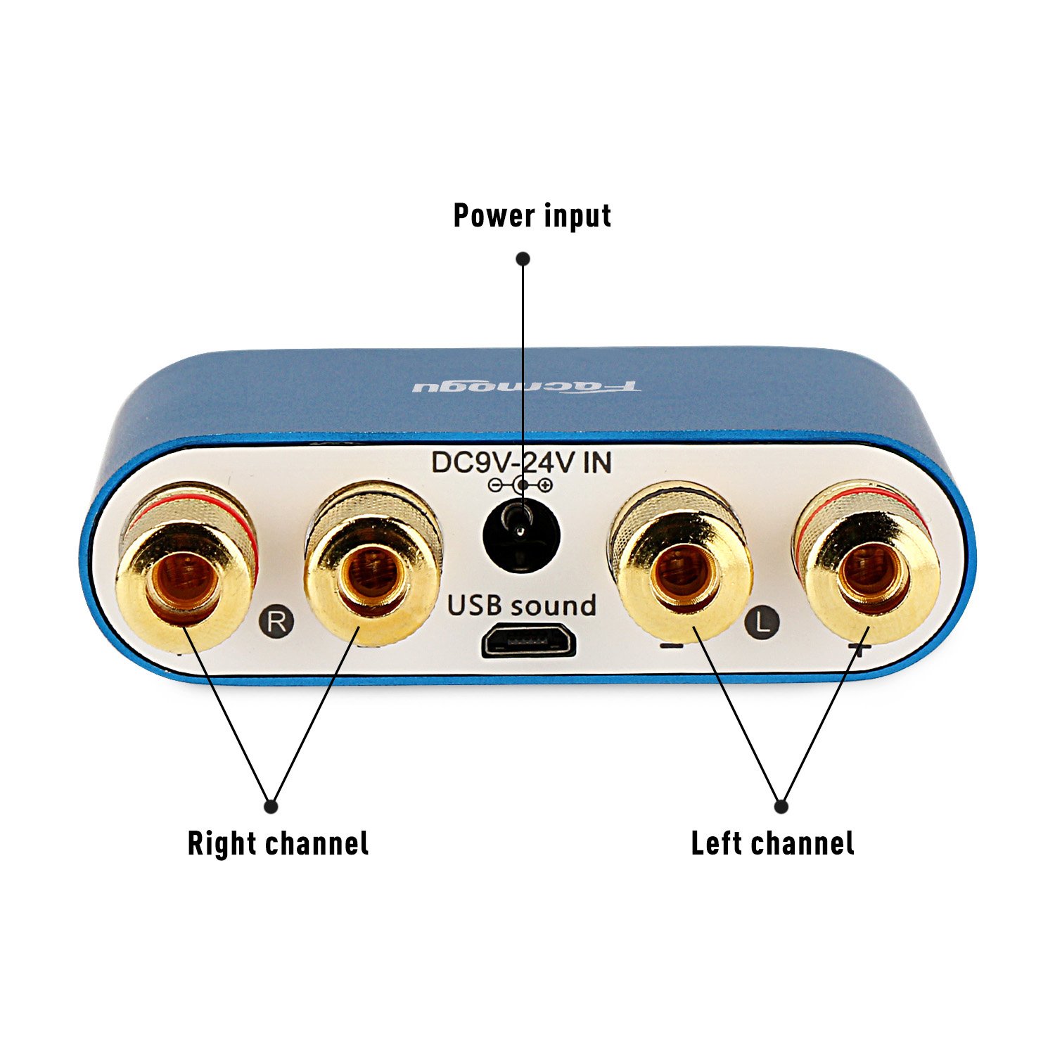 S800 Mini Stereo Amplifier 50Wx2 Bass Bluetooth Receiver, DC 924V 12V