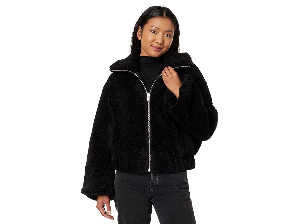 Free People Get Cozy Teddy (Black) Women's Clothing INTERNATIONAL SHIPPING