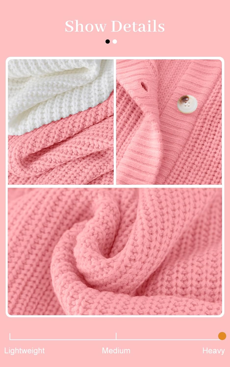 PRETTYGARDEN Womens Spring Cardigan Sweaters Crewneck Long Sleeve Button Open Front Knit Sweater Women Oversized Cardigans - Image 6