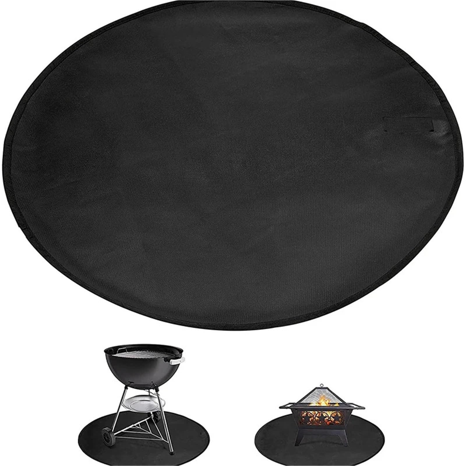 Tappeti Per Camino Tappetino multifunzionale rotondo da 24/30/36 pollici for tappetino isolante campeggio esterno addensare for bracieri(36in/91cm)
