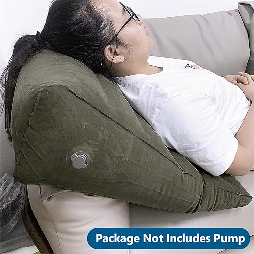 Miniatura 5 de Almohada inflable de cuña para espalda, piernas, pantorrilla, descanso de espalda para dormir después de la cirugía, suministros de apoyo de