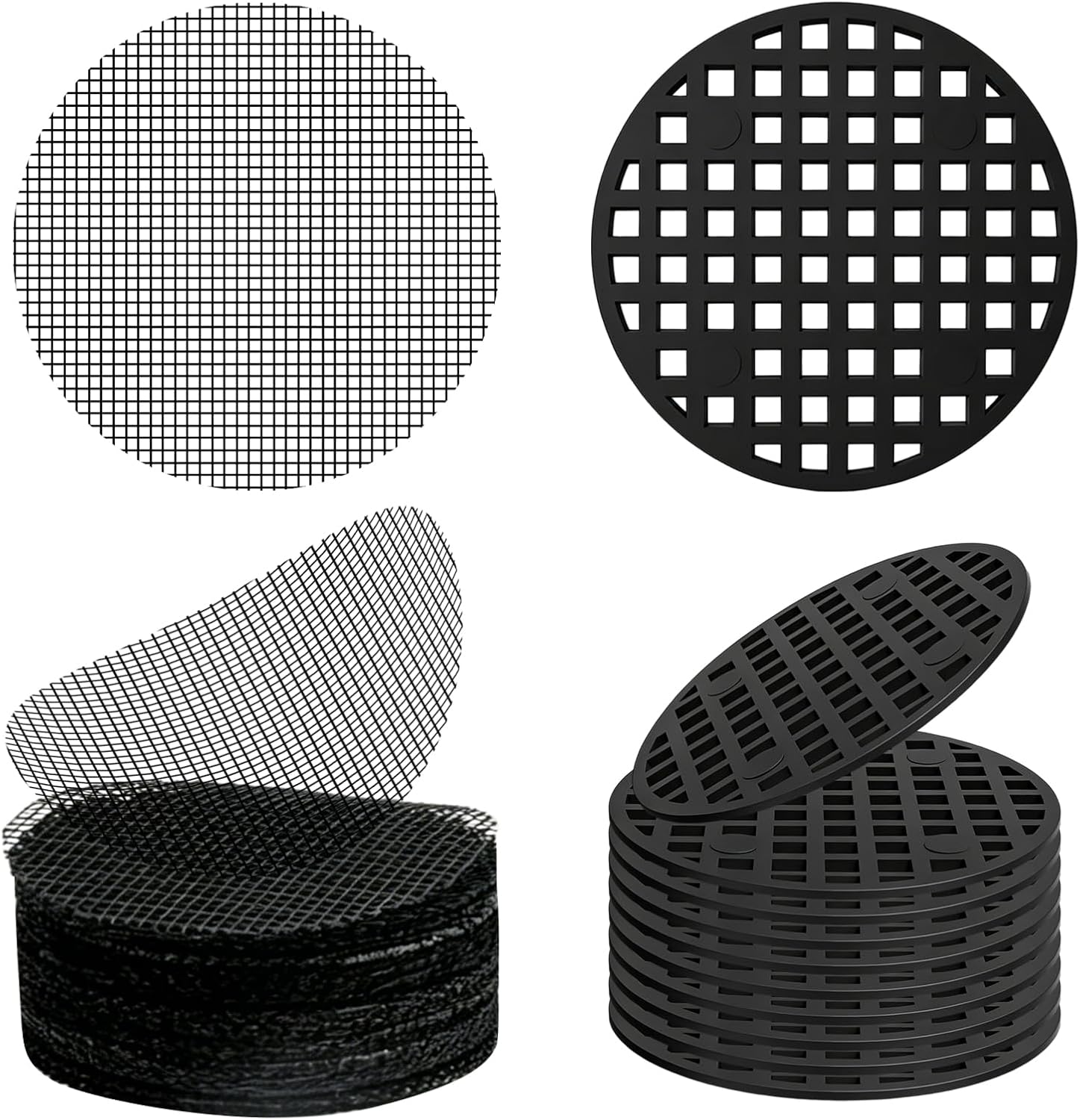 60 Mesh Screen for Planter Pots, Plant Drainage Insert, Pot Grid Mats Pads