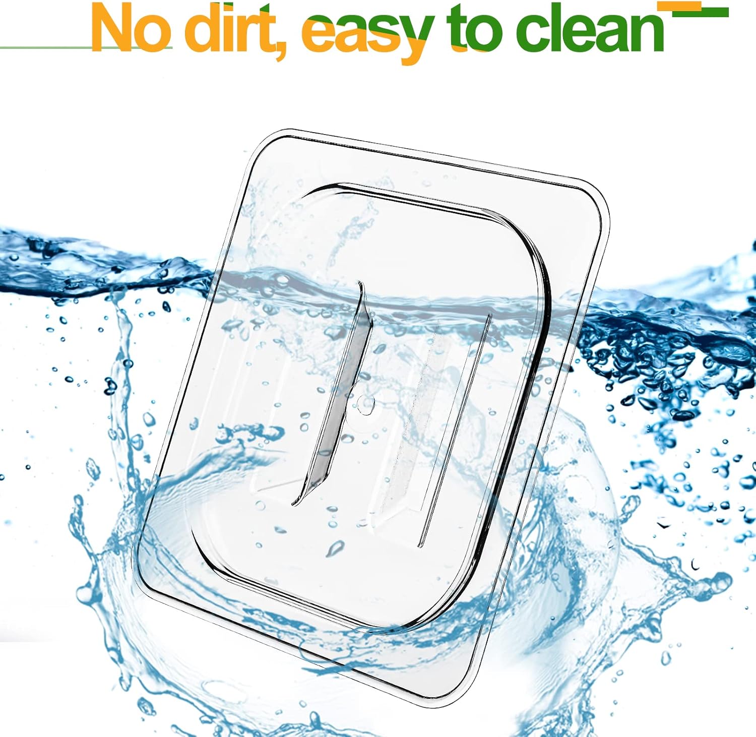 15 Pcs Polycarbonate Food Pan Lids with Handle 1/6 Size Hotel Pan Clear Steam Pan Covers for Restaurant Hotel Commercial - Food Storage Containers Covers - Image 4